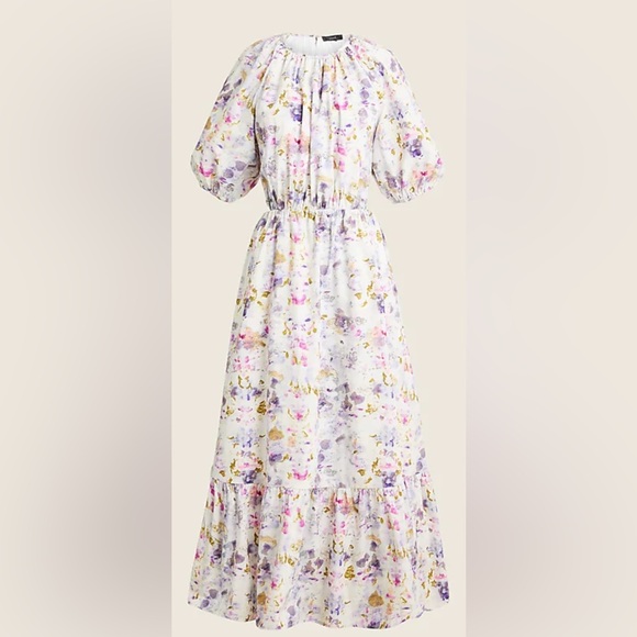 NWT J.Crew size 4 flora obscura floral print maxi dress - Picture 1 of 11